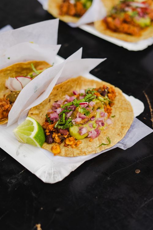 Tacos served on a plate